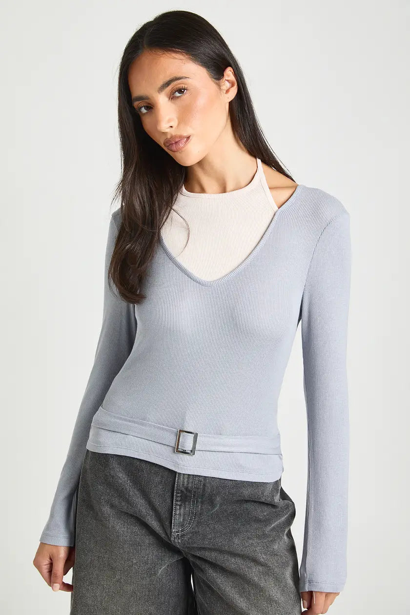 Double Layer Contrast Top